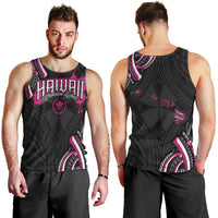 Traditional Art Hawaiian Kakau Tattoos Men Tank Top Pink Color LT03 - Polynesian Pride