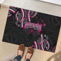 Traditional Art Hawaiian Kakau Tattoos Rubber Doormat Pink Color LT03 - Polynesian Pride
