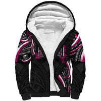 Traditional Art Hawaiian Kakau Tattoos Sherpa Hoodie Pink Color LT03 Unisex Pink - Polynesian Pride
