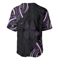 Traditional Art Hawaiian Kakau Tattoos Baseball Jersey Purple Color - Polynesian Pride