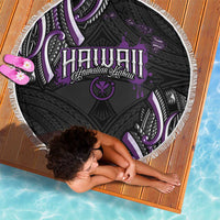 Traditional Art Hawaiian Kakau Tattoos Beach Blanket Purple Color LT03 - Polynesian Pride