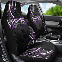 Traditional Art Hawaiian Kakau Tattoos Car Seat Cover Purple Color - Polynesian Pride