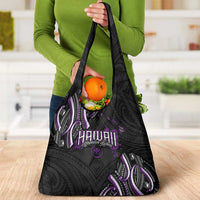 Traditional Art Hawaiian Kakau Tattoos Grocery Bag Purple Color LT03 - Polynesian Pride