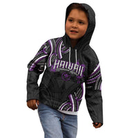 Traditional Art Hawaiian Kakau Tattoos Kid Hoodie Purple Color LT03 - Polynesian Pride