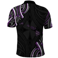 Traditional Art Hawaiian Kakau Tattoos Polo Shirt Purple Color - Polynesian Pride
