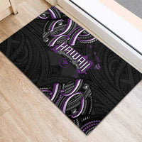 Traditional Art Hawaiian Kakau Tattoos Rubber Doormat Purple Color LT03 - Polynesian Pride