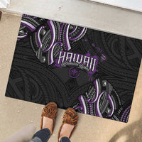 Traditional Art Hawaiian Kakau Tattoos Rubber Doormat Purple Color LT03 - Polynesian Pride