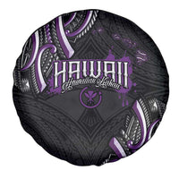 Traditional Art Hawaiian Kakau Tattoos Spare Tire Cover Purple Color - Polynesian Pride