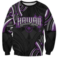 Traditional Art Hawaiian Kakau Tattoos Sweatshirt Purple Color LT03 Unisex Purple - Polynesian Pride