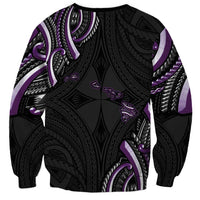Traditional Art Hawaiian Kakau Tattoos Sweatshirt Purple Color LT03 - Polynesian Pride