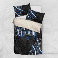Traditional Art Hawaiian Kakau Tattoos Bedding Set Blue Color - Polynesian Pride