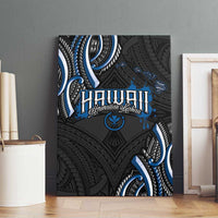 Traditional Art Hawaiian Kakau Tattoos Canvas Wall Art Blue Color LT03 - Polynesian Pride