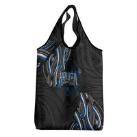Traditional Art Hawaiian Kakau Tattoos Grocery Bag Blue Color LT03 - Polynesian Pride