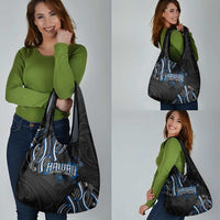 Traditional Art Hawaiian Kakau Tattoos Grocery Bag Blue Color LT03 - Polynesian Pride