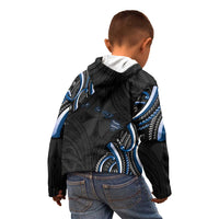 Traditional Art Hawaiian Kakau Tattoos Kid Hoodie Blue Color LT03 - Polynesian Pride