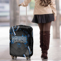 Traditional Art Hawaiian Kakau Tattoos Luggage Cover Blue Color - Polynesian Pride