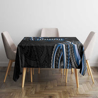Traditional Art Hawaiian Kakau Tattoos Tablecloth Blue Color LT03 - Polynesian Pride