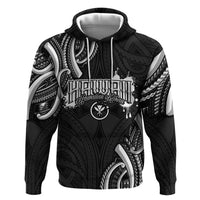 Traditional Art Hawaiian Kakau Tattoos Hoodie White - Polynesian Pride