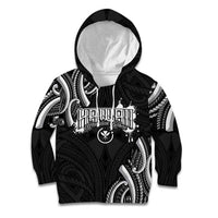 Traditional Art Hawaiian Kakau Tattoos Kid Hoodie White LT03 Hoodie White - Polynesian Pride