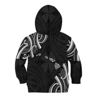 Traditional Art Hawaiian Kakau Tattoos Kid Hoodie White LT03 - Polynesian Pride