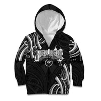 Traditional Art Hawaiian Kakau Tattoos Kid Hoodie White LT03 Zip Hoodie White - Polynesian Pride