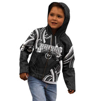 Traditional Art Hawaiian Kakau Tattoos Kid Hoodie White LT03 - Polynesian Pride