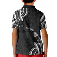 Traditional Art Hawaiian Kakau Tattoos Kid Polo Shirt White - Polynesian Pride
