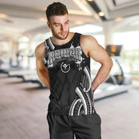 Traditional Art Hawaiian Kakau Tattoos Men Tank Top White LT03 White - Polynesian Pride