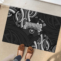 Traditional Art Hawaiian Kakau Tattoos Rubber Doormat White LT03 - Polynesian Pride