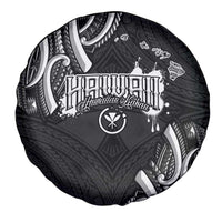 Traditional Art Hawaiian Kakau Tattoos Spare Tire Cover White - Polynesian Pride