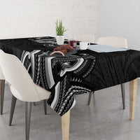 Traditional Art Hawaiian Kakau Tattoos Tablecloth White LT03 - Polynesian Pride