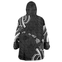 Traditional Art Hawaiian Kakau Tattoos Wearable Blanket Hoodie White LT03 - Polynesian Pride