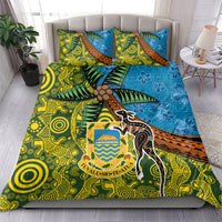 Tuvalu and Australia Together Bedding Set Tapa Pattern and Aboriginal mix Culture LT03 - Polynesian Pride