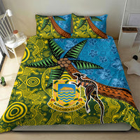 Tuvalu and Australia Together Bedding Set Tapa Pattern and Aboriginal mix Culture LT03 - Polynesian Pride