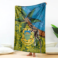 Tuvalu and Australia Together Blanket Tapa Pattern and Aboriginal mix Culture LT03 - Polynesian Pride