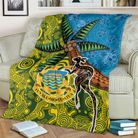 Tuvalu and Australia Together Blanket Tapa Pattern and Aboriginal mix Culture LT03 - Polynesian Pride