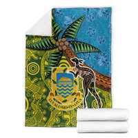 Tuvalu and Australia Together Blanket Tapa Pattern and Aboriginal mix Culture LT03 - Polynesian Pride
