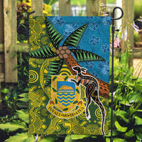 Tuvalu and Australia Together Garden Flag Tapa Pattern and Aboriginal mix Culture LT03 Garden Flag Multicolor - Polynesian Pride