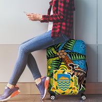 Tuvalu and Australia Together Luggage Cover Tapa Pattern and Aboriginal mix Culture LT03 - Polynesian Pride