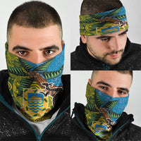 Tuvalu and Australia Together Neck Gaiter Tapa Pattern and Aboriginal mix Culture LT03 - Polynesian Pride
