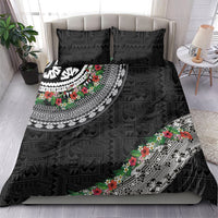 Fiji Hibiscus Bedding Set Tapa Masi Motifs with Tropical Plants LT03 - Polynesian Pride