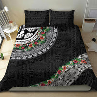 Fiji Hibiscus Bedding Set Tapa Masi Motifs with Tropical Plants LT03 - Polynesian Pride