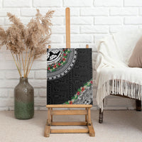 Fiji Hibiscus Canvas Wall Art Tapa Masi Motifs with Tropical Plants LT03 - Polynesian Pride