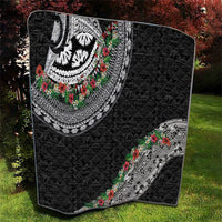 Fiji Hibiscus Quilt Tapa Masi Motifs with Tropical Plants LT03 - Polynesian Pride