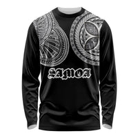 Samoa Traditional Tattoo Long Sleeve Shirt Tribal Tatau Pattern LT03 Unisex Black - Polynesian Pride