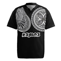 Samoa Traditional Tattoo Rugby Jersey Tribal Tatau Pattern LT03 Black - Polynesian Pride