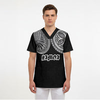 Samoa Traditional Tattoo Scrub Top Tribal Tatau Pattern LT03 - Polynesian Pride