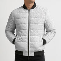 Samoa Lotu Tamaiti Bomber Puffer Jacket Tribal Tatau with Siapo Pattern LT03 - Polynesian Pride
