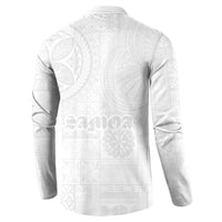 Samoa Lotu Tamaiti Button Sweatshirt Tribal Tatau with Siapo Pattern LT03 - Polynesian Pride