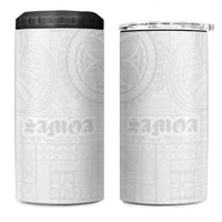 Samoa Lotu Tamaiti 4 in 1 Can Cooler Tumbler Tribal Tatau with Siapo Pattern LT03 One Size: 16 oz White - Polynesian Pride